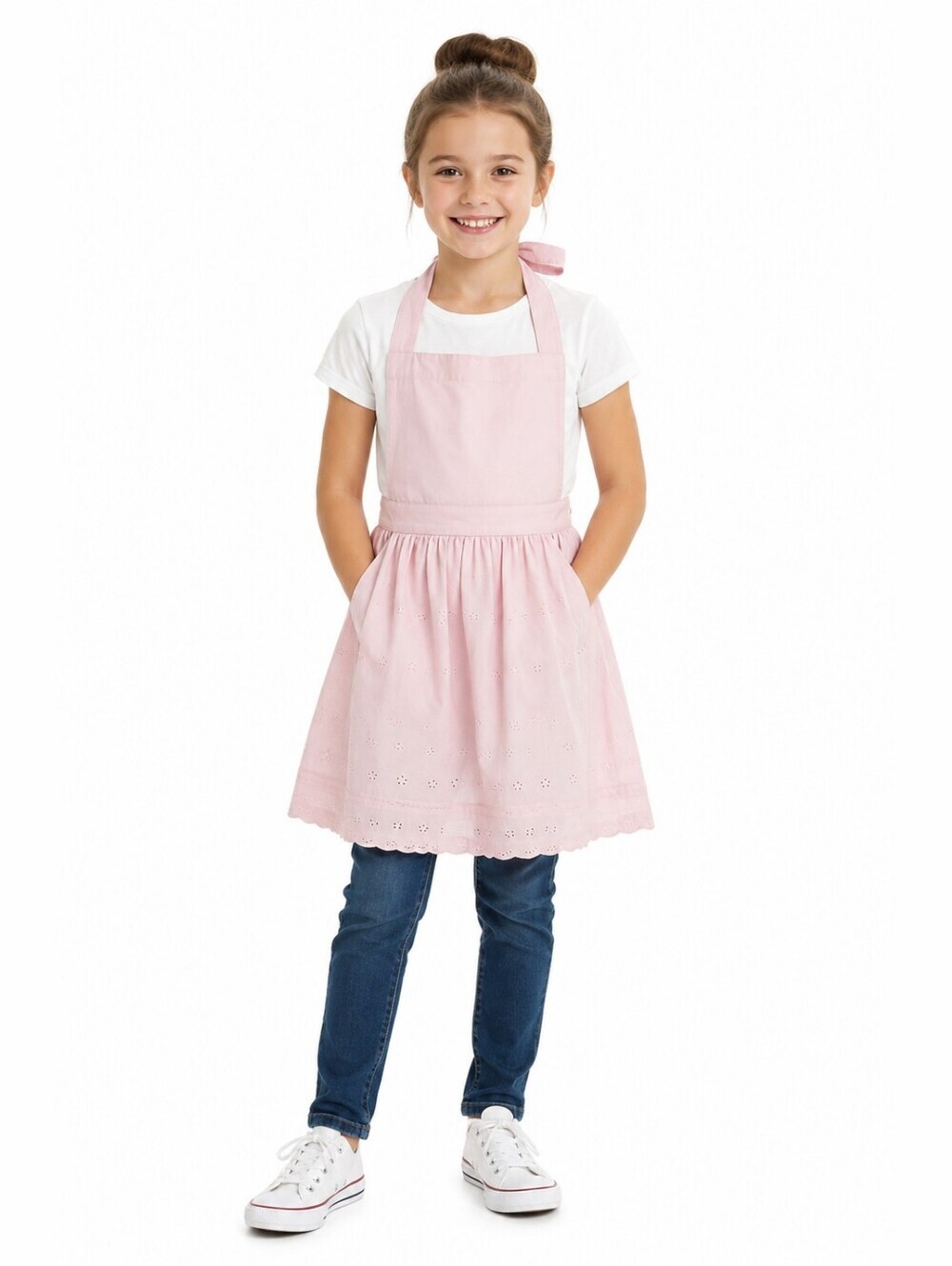 Handmade Pink Eyelet Apron
